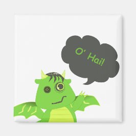 Niedlich Button Mit Augen Zombie Dragon Magnet