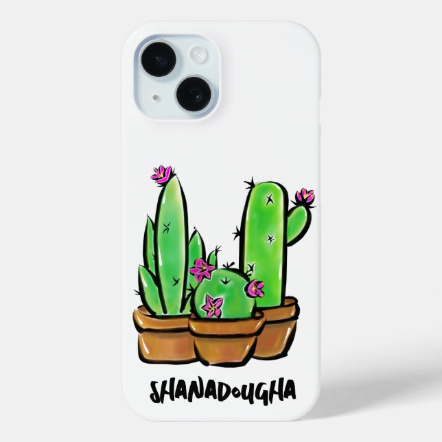 Niedlich Cactus cacti succuli Case-Mate iPhone Hülle (Rückseite)