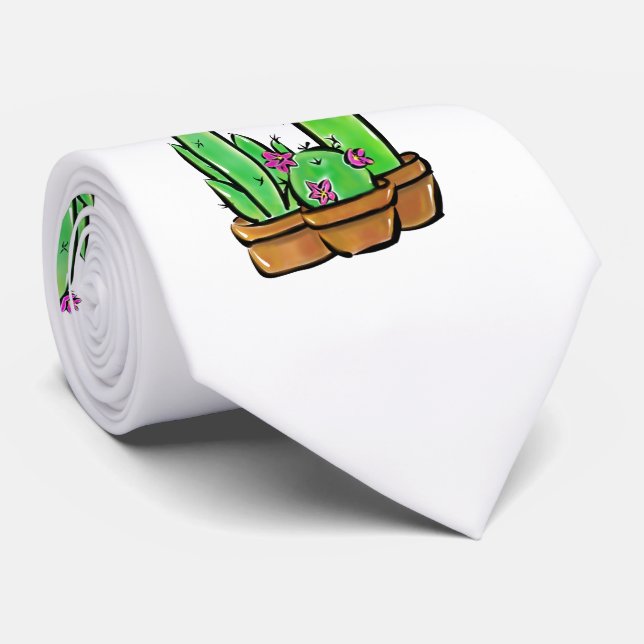 Niedlich Cactus cacti succuli Krawatte (Gerollt)