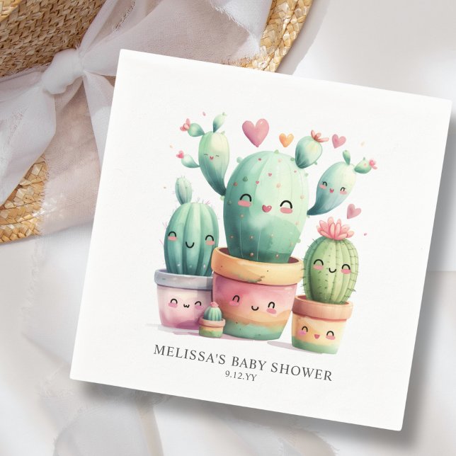 Niedlich Cactus Fiesta Baby Shower Serviette (Von Creator hochgeladen)