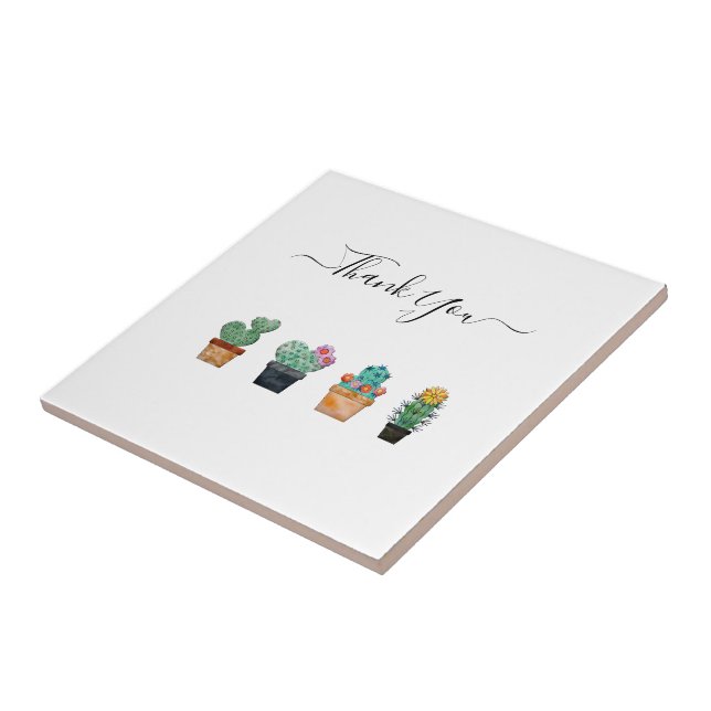 Niedlich Cactus Greenery Blume Natur Fliese (Seite)