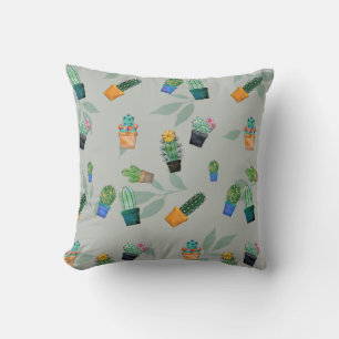 Niedlich Cactus Greenery Blume Pattern Kissen