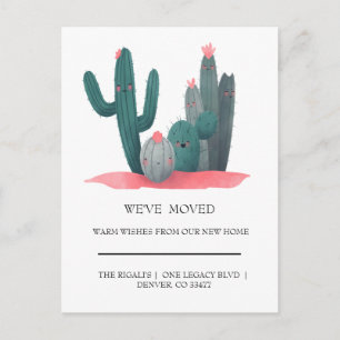 niedlich Cactus Zuhause bewegt Postkarte