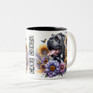 Niedlich Caine Corso Dog Zweifarbige Tasse