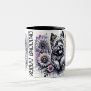 Niedlich Cairn Terrier Dog Zweifarbige Tasse