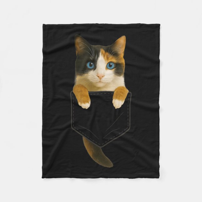 Niedlich Calico Cat Cket Funny Cat Mama Cat Vater  Fleecedecke (Vorderseite)
