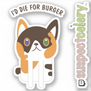 Niedlich Calico Cat / Kitten Line Art Aufkleber