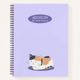 Niedlich Calico Cat Spiral Notebook Notizbuch