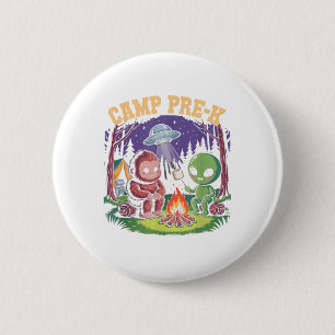 Niedlich Camp Pre-k Kids Alien Campground Bigfoot Button