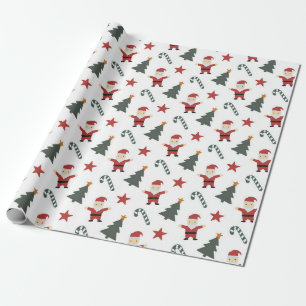 Niedlich Candy Cane Weihnachtsbaum Geschenkpapier