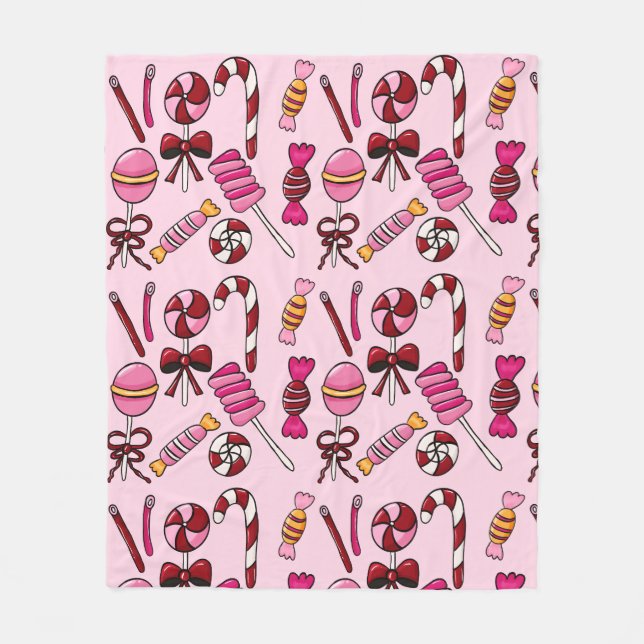 Niedlich Candy Fleecedecke (Vorderseite)