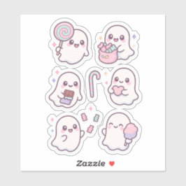 Niedlich Candy Ghosts Kawaii Sticker Pack