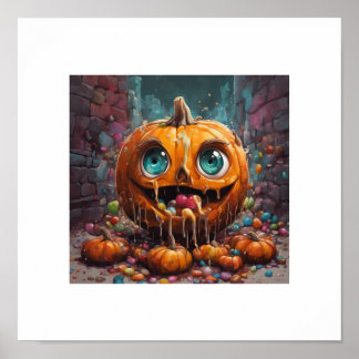Niedlich Candy Halloween Pumpkin Poster