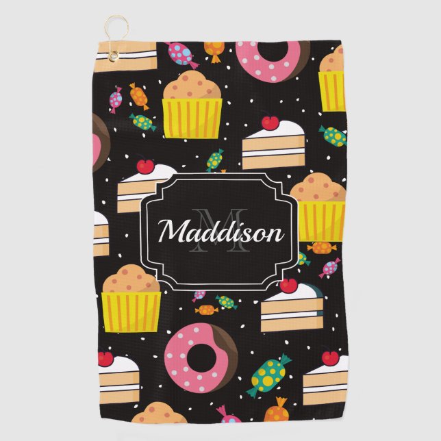Niedlich Candy Pattern Golfhandtuch (Vorderseite)