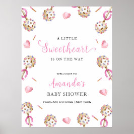 Niedlich Candy Valentine Sweetheat Baby Dusche Wil Poster