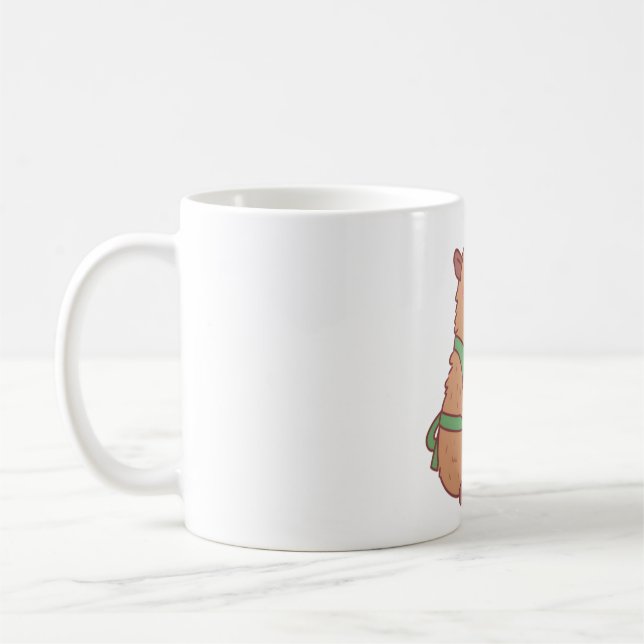 Niedlich Capybara Barista Kaffeezubereitung Kaffeetasse (Links)