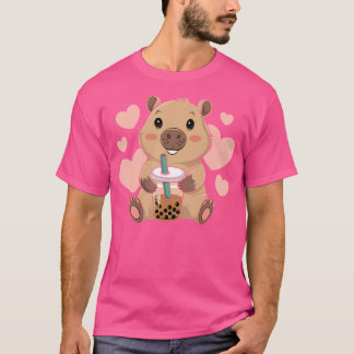 Niedlich Capybara Boba Tea Blubble Rodent Women n  T-Shirt