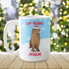 Niedlich Capybara Capy Holidays Weihnachten Kaffeetasse