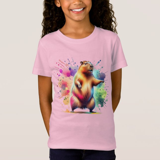 Niedlich Capybara Frische Pasta machen T-Shirt (Vorderseite)