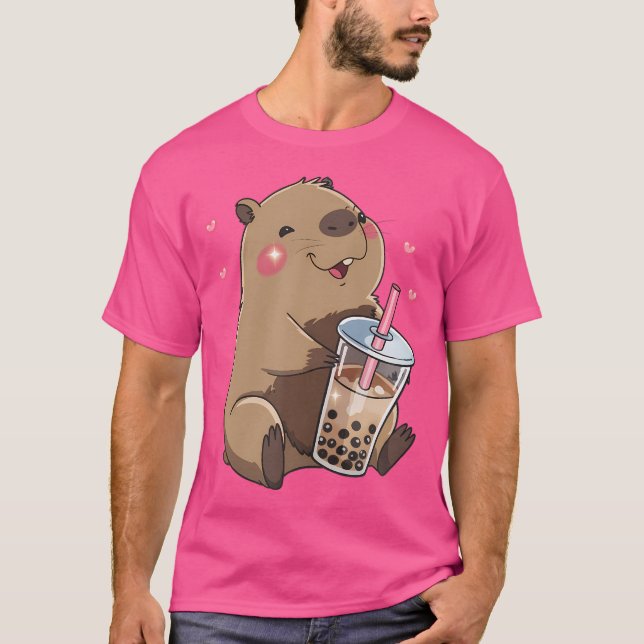 Niedlich Capybara Kawaii Anime Drinking Bubble Tee (Vorderseite)