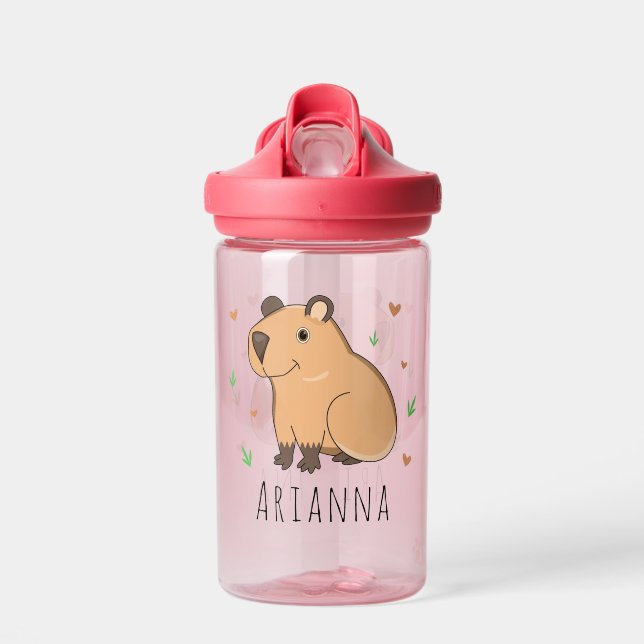 Niedlich Capybara Kinderschule Trinkflasche (Vorne)