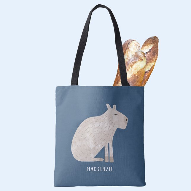 Niedlich Capybara Personalisiert (Fun personalized capybara tote bag f0r animal lovers)