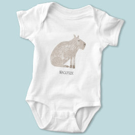 Niedlich Capybara Personalisiert Baby Strampler