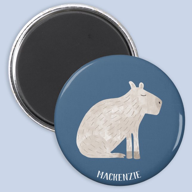Niedlich Capybara Personalisiert Magnet (Fun personalized capybara magnet for animal lovers)