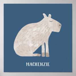 Niedlich Capybara Personalisiert Poster
