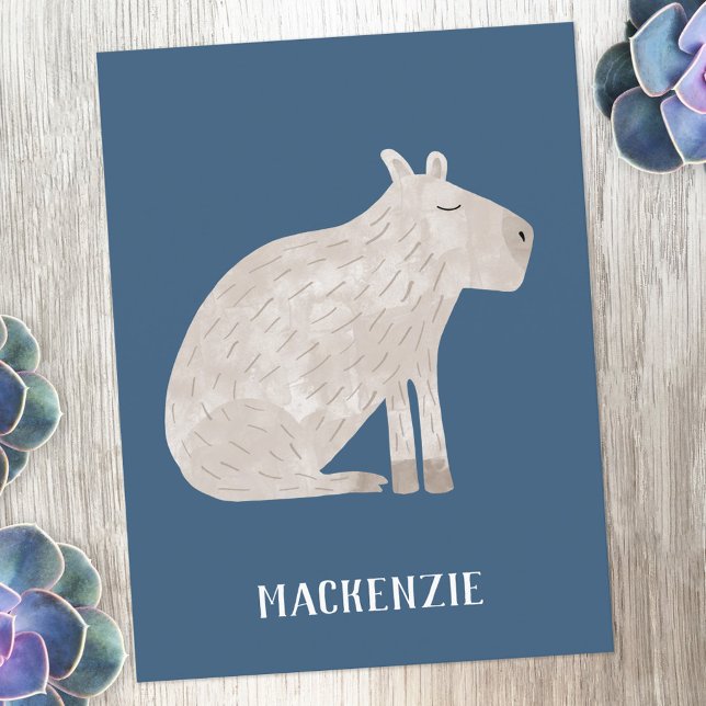 Niedlich Capybara Personalisiert Postkarte (Von Creator hochgeladen)