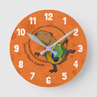 Niedlich Capybara Rhythmus Gymnastik Hoop Cartoon