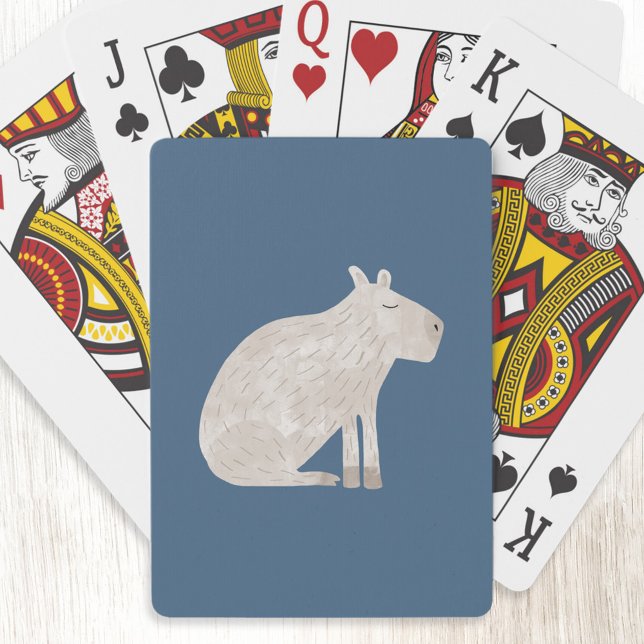 Niedlich Capybara Spielkarten (Cute fun Capybara playing cards for animal lovers.)