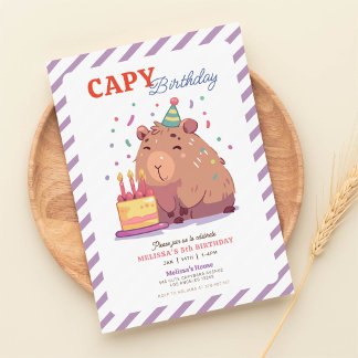 Niedlich Capybara zum Geburtstag Einladung