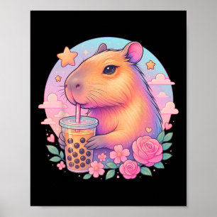 Niedlich Capyra Kawaii Anime Bo Bubble Teatro Love Poster