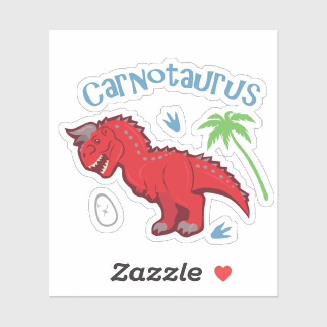 Niedlich Carnotaurus Aufkleber (Blatt)