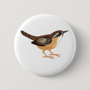 Niedlich Carolina Wren Button