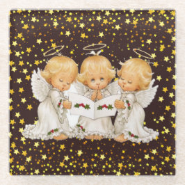 Niedlich Caroling Angels Glass Untersetzer