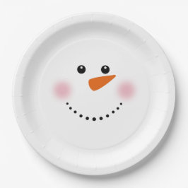 Niedlich Carrot Nose Snowman Pappteller