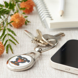 Niedlich Cartoon Baby Rottweiler Schlüsselanhänger