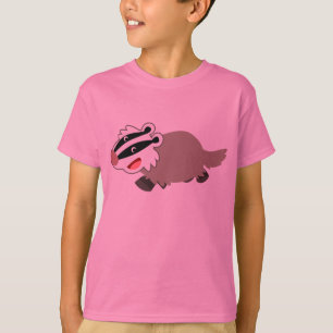 Niedlich Cartoon Badger Children T - Shirt