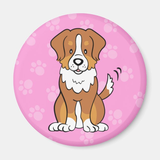 Niedlich Cartoon Dog Australian Shepherd Magnet (Vorne)