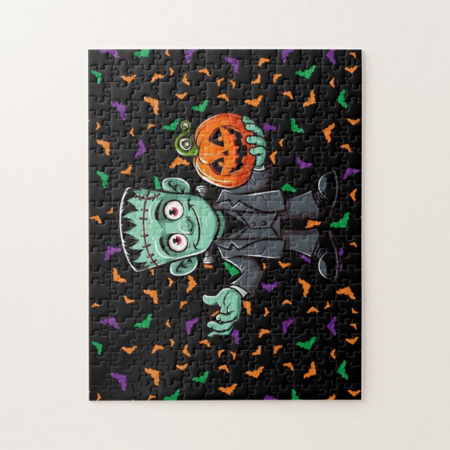 Niedlich, Cartoon Frankensteins Monster Puzzle (Vertikal)
