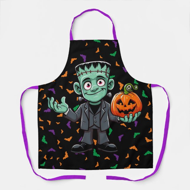 Niedlich, Cartoon Frankensteins Monster Schürze (Vorderseite)