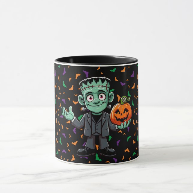 Niedlich, Cartoon Frankensteins Monster Tasse (Zentrum)