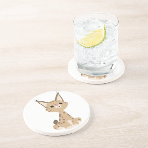 Niedlich Cartoon Lynx Untersetzer