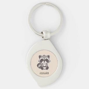 Niedlich Cartoon Raccoon Custom Schlüsselanhänger