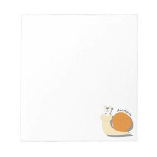 Niedlich Cartoon Snail Personalisiert Notepad - Be Notizblock
