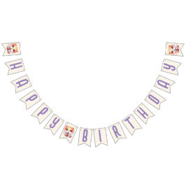 Niedlich Cat Boba Happy Birthday Wimpelkette