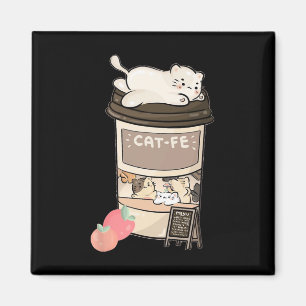 Niedlich Cat Cafe Magnet