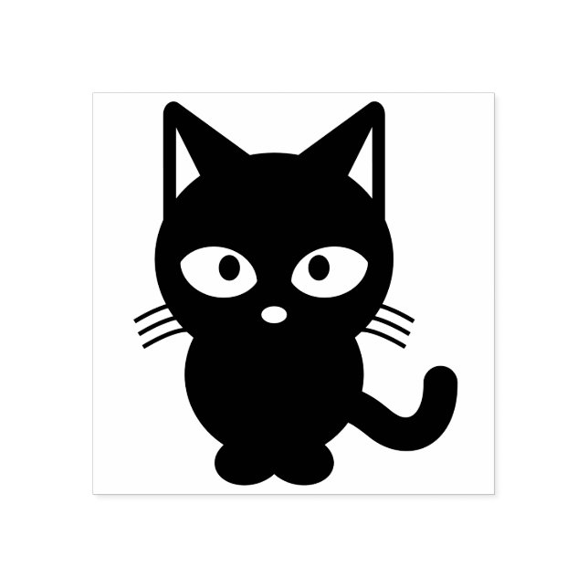 Niedlich Cat Cartoon große Augen Gummistempel (Prägung)